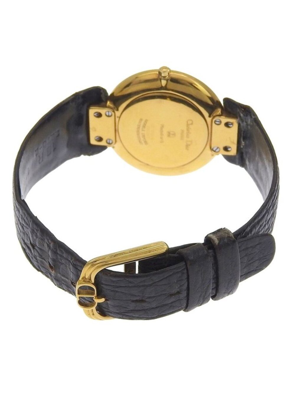 Dior Bakira 47 Stainless Steel Leather Quartz Analog Display Black Dial Watch - Picture 5 of 10